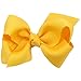 ZOONAI 3 Inch Baby Girl Hair Bows Boutique Hair Clip Teens Toddlers Hairpin Headwear - Set of 2 (Yellow)