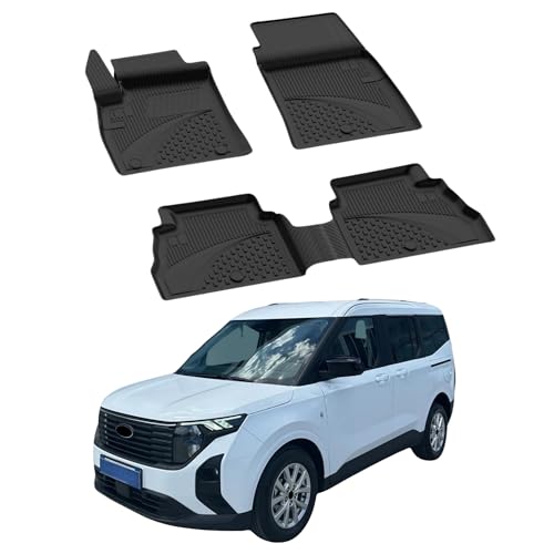 Tapis de sol de voiture Ford Courier 2024-2026 en caoutchouc noir TPE 4.5D