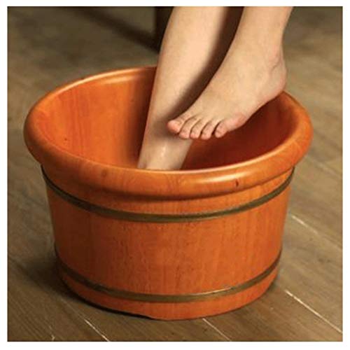 Barril de spa para pies de madera de roble miniatura 2