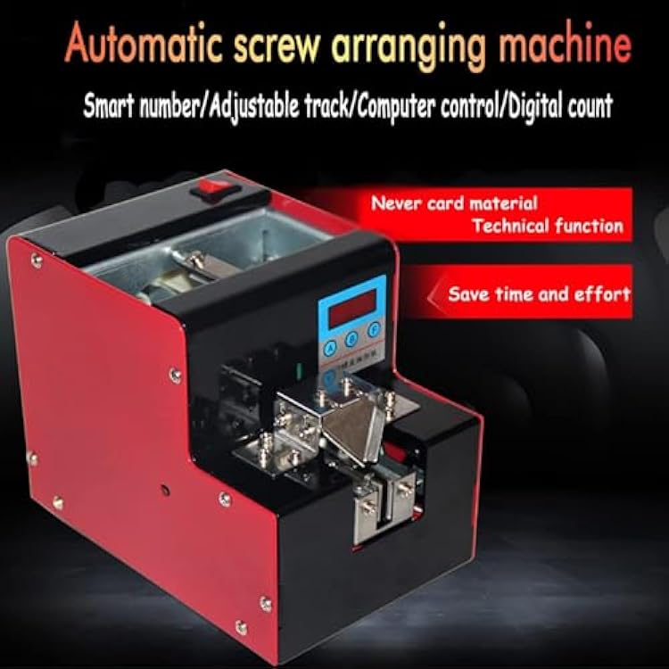 Automatic Screw Feeder Machine, Screw Arranging Machine, with Digital Display Counter, Conveying Speed Adjustable, for 2.0-4.8mm Dia Screws, Less Than 15mm Length