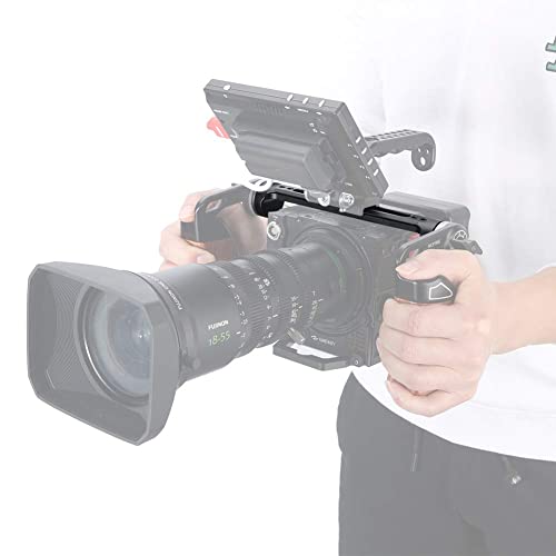 Image of NICEYRIG Extended NATO Rail with Dual Rosette Mount Adapters, 6.5 Inch Long Quick Release Rail for RED Kinefinity Cinema Camera Camcorder Steady Video Shooting Support - 425
