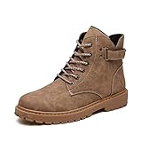 VOSMII Botas Botines Hombres Botas de nieve impermeables Hombre Invierno Cálido Piel Corto Calzado masculino(43 EU)
