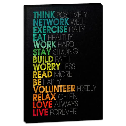 Motivational Positive Wall Art Inspirational Office Canvas Wall Art Poster