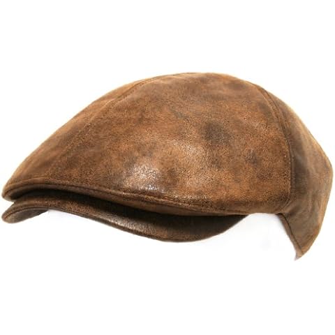 ililily Flat Cap Vintage Cabbie Hat Gatsby Ivy Irish Hunting Newsboy Stretch-fit, Light Brown Cover