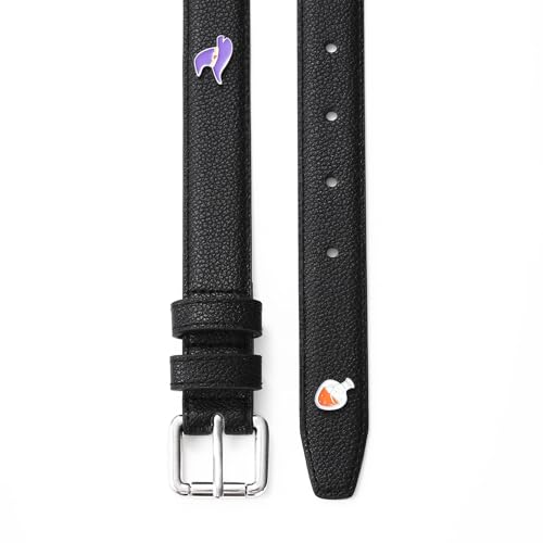 RISANTRY Black Belt with Silver Buckle Leather Halloween Witche Ghost Pumpkin Metal Accessories Ideal Holiday Gift Halloween Cosplay Belt - image 5