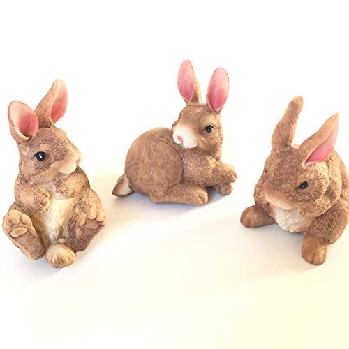 posee Polyresin Outdoor Decor Bunny Garden Rabbit Statue Lawn Decorations