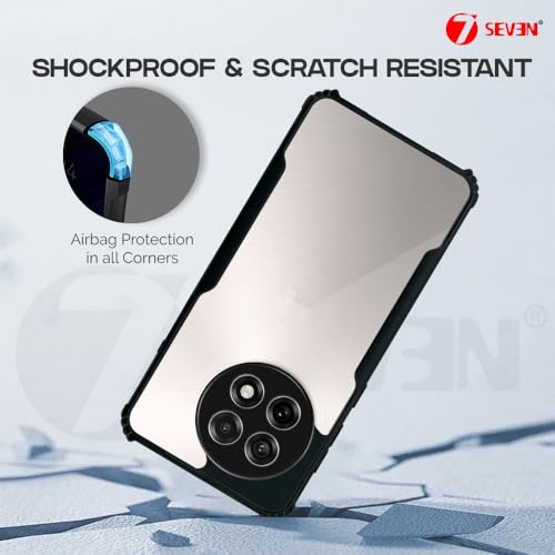 Image of 7SEVEN Compatible with OnePlus 13R 5G Ipacky Back Cover Shock Proof Design with Camera Edges Protection and Crystal Clear Phone Case with Precise Cutouts Matte Black Soft Bumper Cover