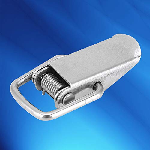 Image of QANYEGN Spring Loaded Toggle Lock Clasp, Stainless Steel Loaded Buckle Latch Hasp, Toggle Hasp Lock for Cabinet Boxes (Stainless Steel 201)