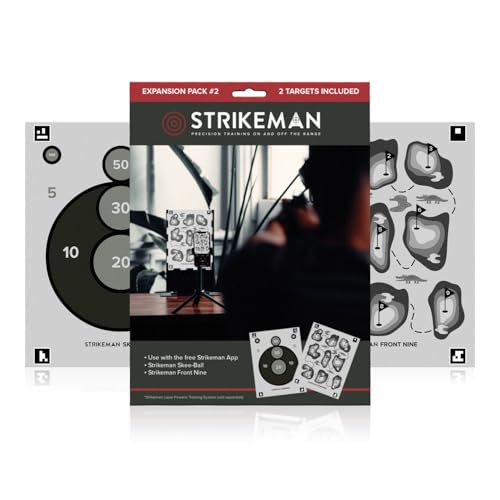 Strikeman 2-Target Expansion Pack – Strike-Ball & Front Nine Set – Dry-Fire Laser Training System that’s Great for Indoor Target Sheet Shooting Practice