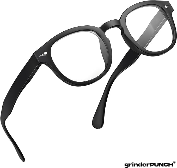 grinderPUNCH Classic Reading Glasses for Women and Men Stylish Lightweight Readers Round Readers for Women and Men Black 2 x image 7 of 9 B0D3683QXZ