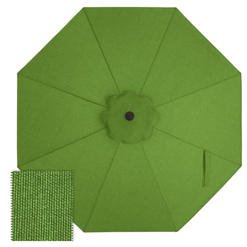 ABCCANOPY OLEFIN® 5-Year No Fading 9FT Patio Replacement Canopy(Grass) | Canopy Only,Fade & UV Resistant Fabric,Wind Air Vent.Fits 9ft 8-Rib Umbrella,Easy Setup With Storage Strap