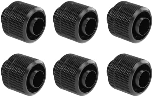 Dracaena.io 6-Pack G1/4 to 3/8" ID 5/8" OD Soft Tube Fitting, Black
