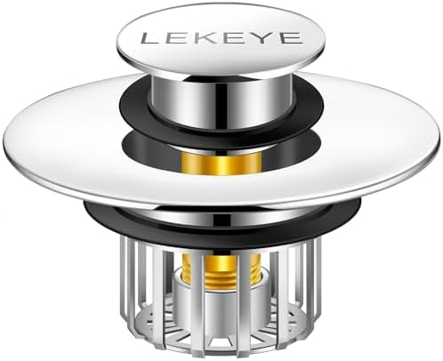LEKEYE Tub Stopper | Shower Drain Hair Catcher | Pop-up Drain Sto...
