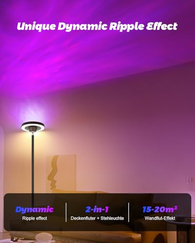 Lámpara de pie moderna para dormitorio y salón 6
