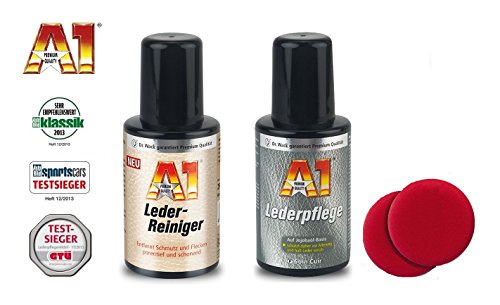 Preisvergleich Produktbild Bresetech PRAKTISCHES Premium Set A1 Dr WACK 250ml LEDERREINIGER Leder Reiniger + 250ml LEDERPFLEGE Lederschutz + SCHWAMMAPPLIKATOR (2 STK.)