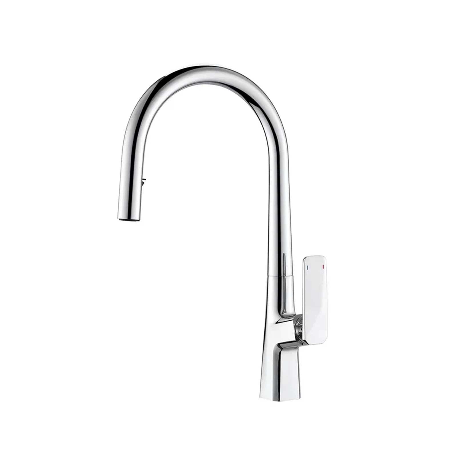 Robinet mitigeur de lavabo pivotant d'évier fini chrome brillant