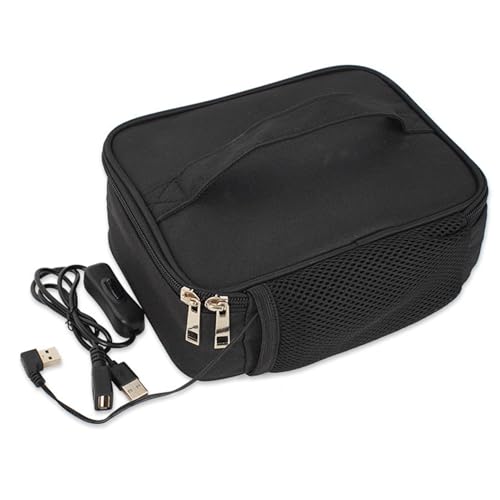 Scaldavivande portatile, borsa per il pranzo riscaldata da 12 V, porta pranzo con ricarica USB, mini forno a microonde, scaldavivande Oxford per auto, camion, viaggi, campeggio, ufficio, uso domestic