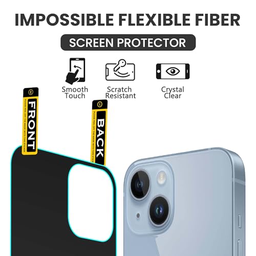 Image of ArmourPro Matte Back Screen Protector for iPhone 14, Premium Ultra Thin TPU Back Membrane Guard, Anti-Glare, Bubble-Free, Edge to Edge Coverage, Fingerprint Friendly | 1 Pack