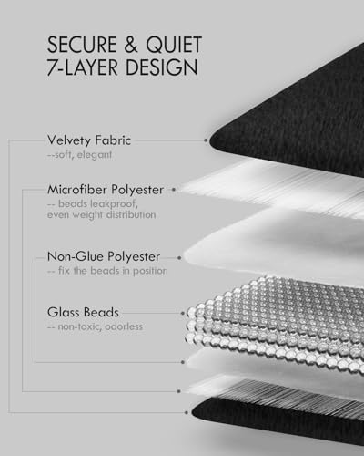 Image of Kaisa Weighted Blanket for Adults (7 lbs, 41 inch x 53 inch),Soft Weighted Lap Blanket Machine Washable, Small Heavy Blankets with Glass Beads for Travel & Sleep,Black