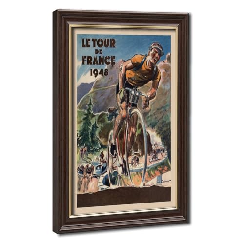 Impression sur toile Le Tour de France 1948 pour décoration murale de bureau vintage