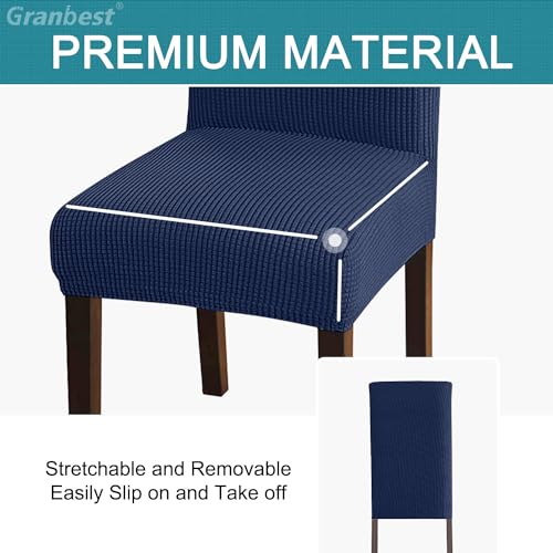 Granbest High Stretch Dining Chair Slipcovers, Universal Fit Jacquard Parson Dining Chair Covers - Image 4