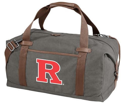 Rutgers Duffel Bag - Carryon, Overnight Travel Bag, Rich Canvas Fabric For RU Knights Fans and Alumni