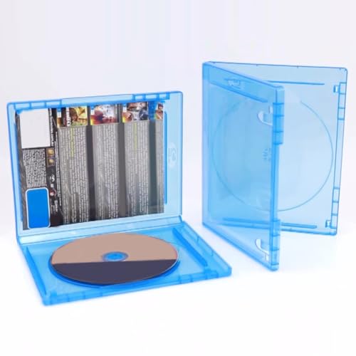 Estuches de CD y DVD azules de plástico con diseño de clips pack de 10 cajas estándar 6