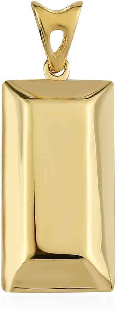 LUXORO 10K Yellow Gold Bar Pendant 1.20 Grams - Pendant for Women - Real Gold Jewelry Birthday Gifts for Women