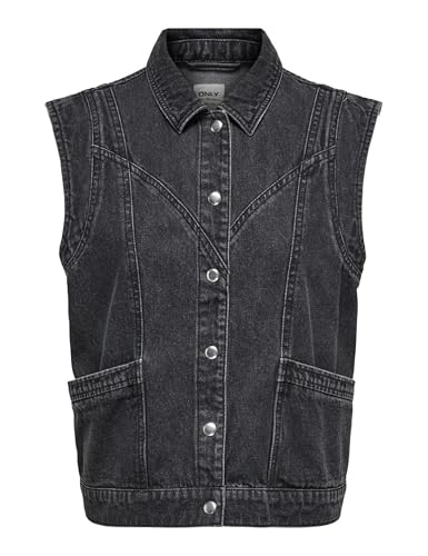 Gilet denim Onlkennedy ONLY parfait pour un look urbain casual