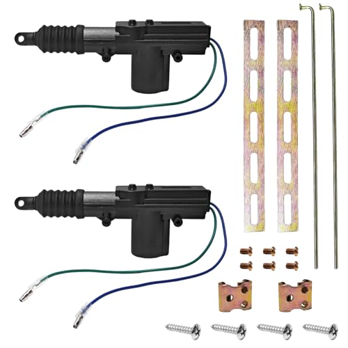 XJVSS 2 PCS Car Power Door Lock Actuators, 2 Wire 12V Automotive Central Locking System Actuator with Tool Set, Universal Heavy Duty High Power Door Lock Kit for Most Vehicles