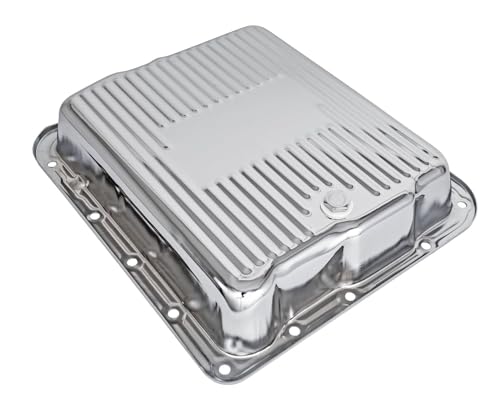 JEGS Automatic Transmission Pan for GM TH700R4 4L60 4L60E/65E Stock Capacity [Chrome Plated Steel]
