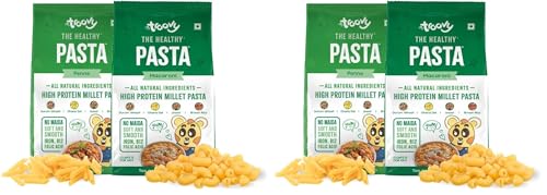 Image of Troovy Millet Macaroni & Penne Pasta | All natural ingredients | Protein & Iron rich | Slow dried | High Fiber | No Preservatives | No Maida | No Junk | Pack of 4