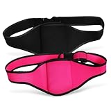 WEKADRIN 2個 ワイヤレスマイク用ネオプレン製ランニングバッグ ブラック ローズ 調節可能で快適なスピーカーベルト汗対策付きインストラク