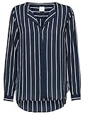  SELECTED FEMME Damen SFDYNELLA Stripe LS Shirt NOOS Bluse, Mehrfarbig (Creme Stripes:Dark Sapphire), 40