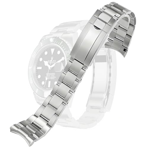 Bracelet de rechange acier inoxydable Rolex GMT Submariner Datejust incurvé