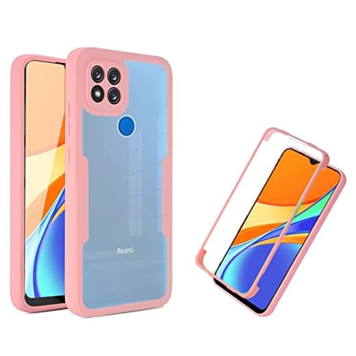 YSNZAQ Capa de telefone transparente totalmente surround para Xiaomi Redmi 10A/Redmi 9C, proteção à prova de choque com tela de TPU macia com carregamento sem fio capa de telefone para Xiaomi Redmi 10A/Redmi 9C QB rosa