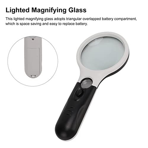 Lupa Iluminada, Lupa de Bolso Portátil para Home Office School