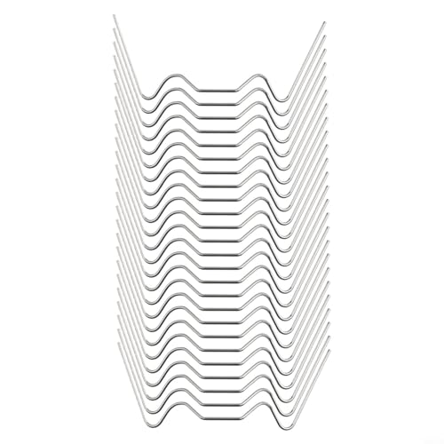 Zilimontt 50 clip in acciaio inox per il fissaggio di pannelli in vetro nelle serre e accessori di montaggio a molla tipo W o Z (50 clip per vetri)