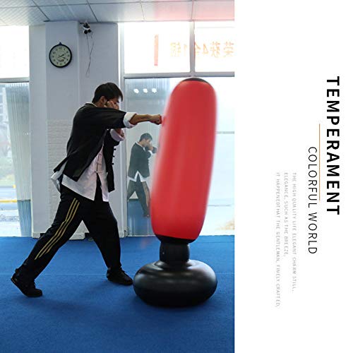 Saco de boxe de PVC para boxe, Romacci Saco de soco de boxe inflável de PVC 160cm em pé Tumbler Home