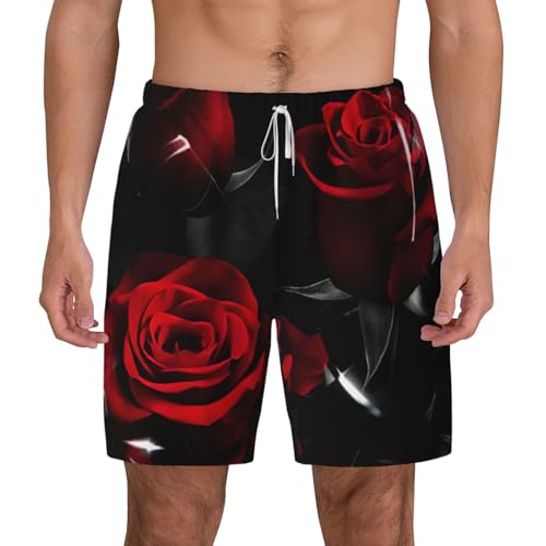 Short de bain de plage respirant Red Rose1 homme pour vos vacances au soleil