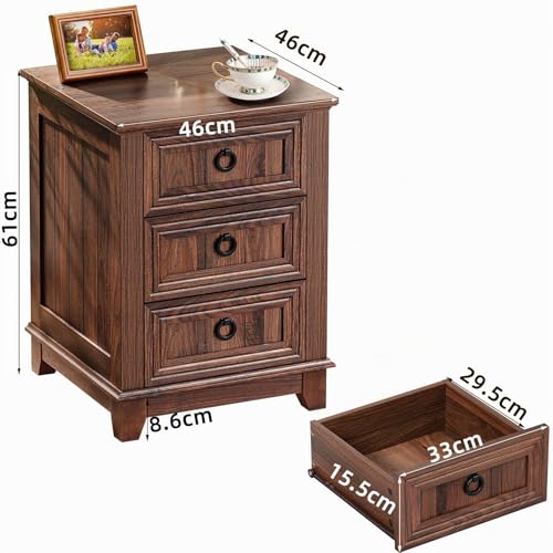 Commode pour chambre à coucher et table d'appoint de 40,6 cm en bois
