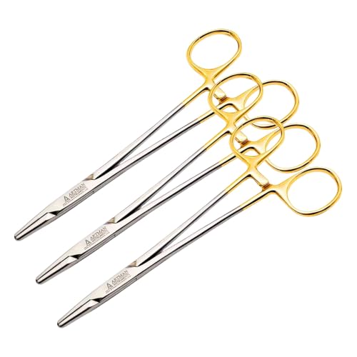 Image of Artman Instruments Mayo Hegar Needle Holder 6 inch | Dental Medical Ortho Surgical Needle Holder Locking |Surgical Needle Driver Forceps| Serrated with Tungsten Inserts (Pack of 3)