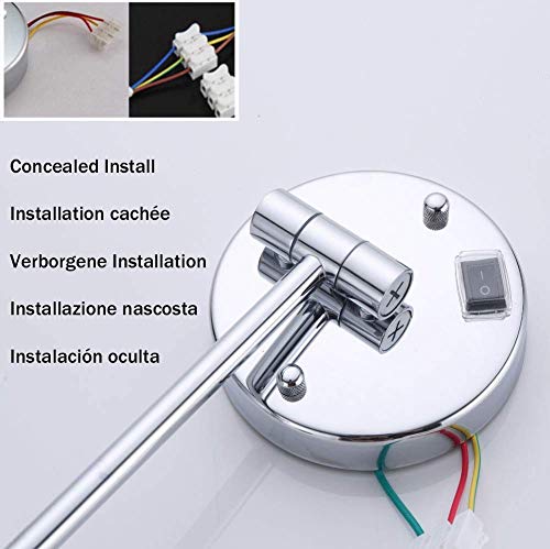 Miroir de courtoisie dissimulé installer 8 pouces avec éclairage LED 5X