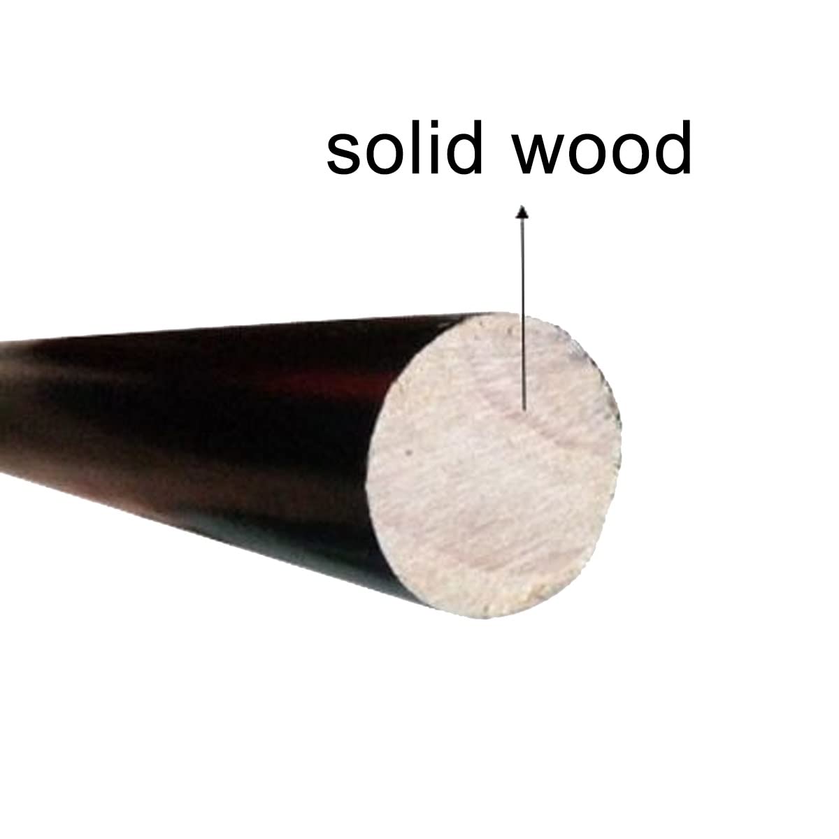 Bastón de madera maciza con mango redondo y punta de goma para hombres y mujeres, 80 cm, rojo para padres y madres