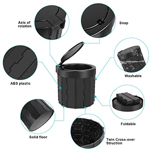 Folding Portable Potty For Adults,Travel Toilet For Car Camping，Waterproof Car Toilet ,Camping Toilets ,Portable Potty,Bucket Toilet For Hiking Beach #TOP3