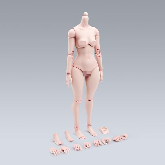 1/6 Scale Super Flexible Female Body Worldbox Fat Version 12inch Pale Skin Seamless Miniature Action Figure Soldier Body Doll Collection Without Head Sculpt