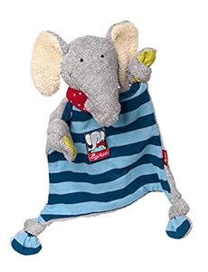 SIGIKID Schnuffeltuch Elefant Lolo Lombardo Baby Schmusetuch - Spielzeug Stofftier Kuscheltier – Stofftuch für Neugeborene - Plüschtier zum Trösten für Babys und Kleinkinder ab Geburt geeignet