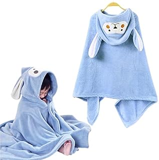 Cartoon Monkey Kids Hooded Towel, Ultra Soft Kids Poncho Towel Children Bath Towel Kids Novelty Towels Swimming Beach Towel for Boys Girls Under 5.25 Feet