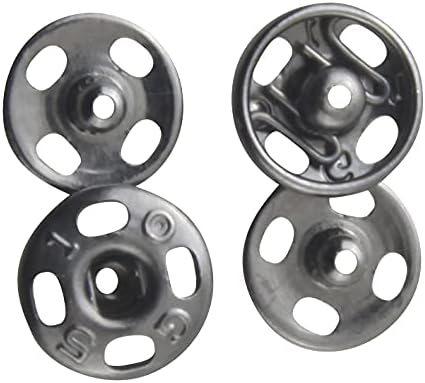 ALLinONE Botones de presión de metal para coser de 0.315 in, botones de presión para ropa de manualidades (metal de pistola)