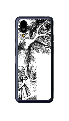 ClearView(クリアビュー) シャープ BASIO active用 背面 保護 フィルム 名画プリント ジョン・テニエル ( John Tenniel) チェシャ猫